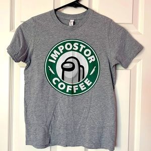 Among Us “Imposter Coffee” Shirt Kids Size L (14-16)